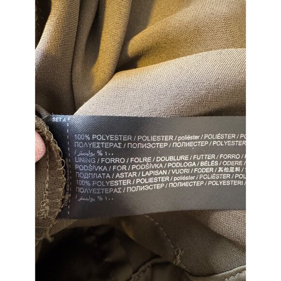 MNG Mango One Piece Suite Kate Size XS Jumpsuit Olive Green Cargo $139 NWT - Picture 7 of 16